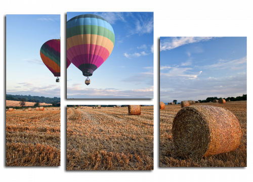 Воздушные шары над полем